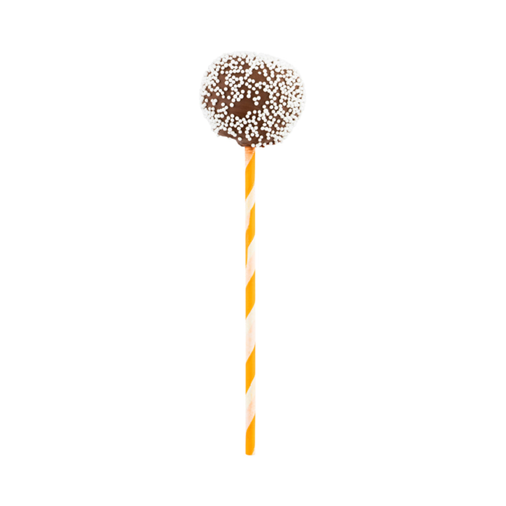 Orange Paper Cake Pop and Lollipop Stick - Spirals, Biodegradable - 6" x 5/32" - 100 count box