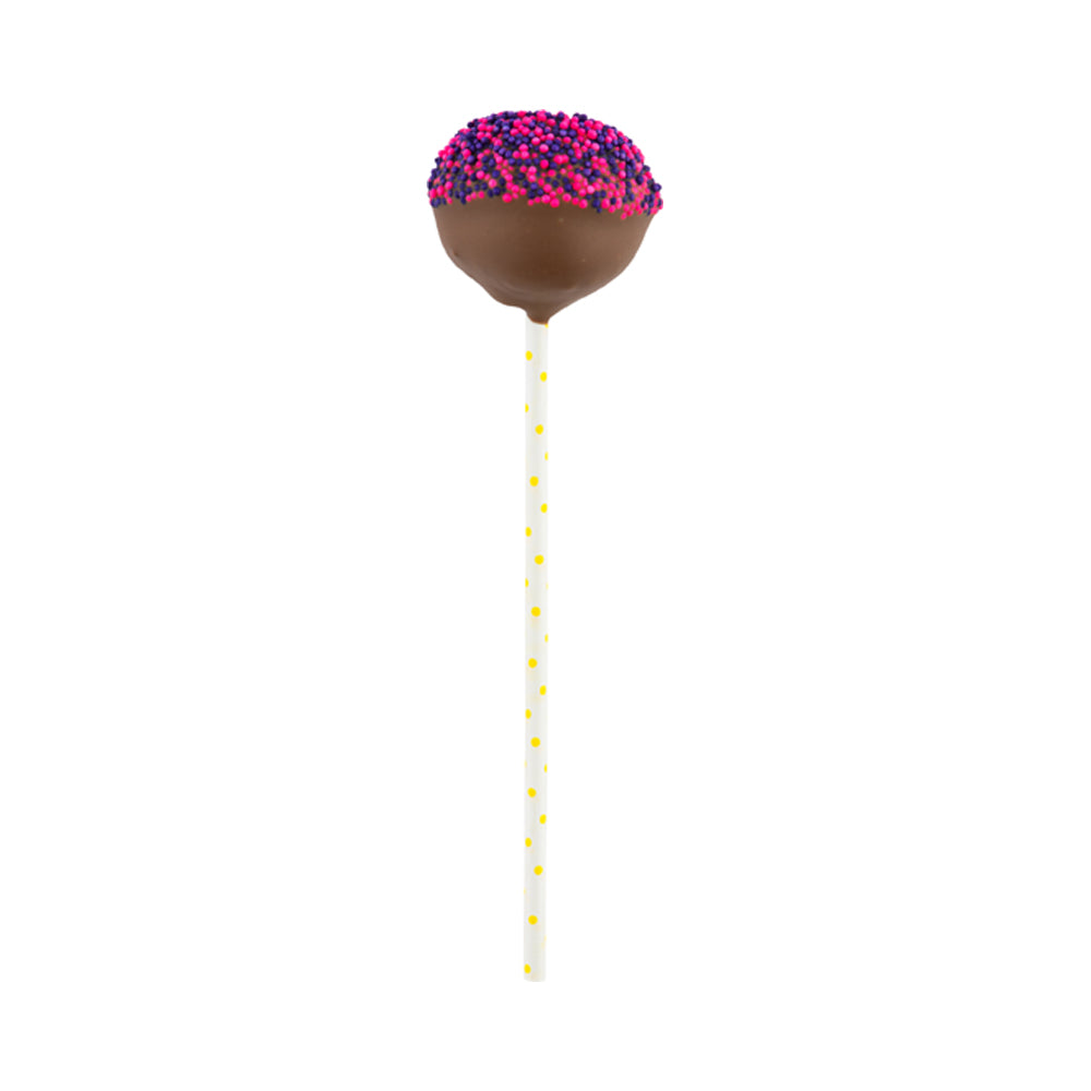 Yellow Paper Cake Pop and Lollipop Stick - Polka Dots, Biodegradable - 6" x 5/32" - 100 count box