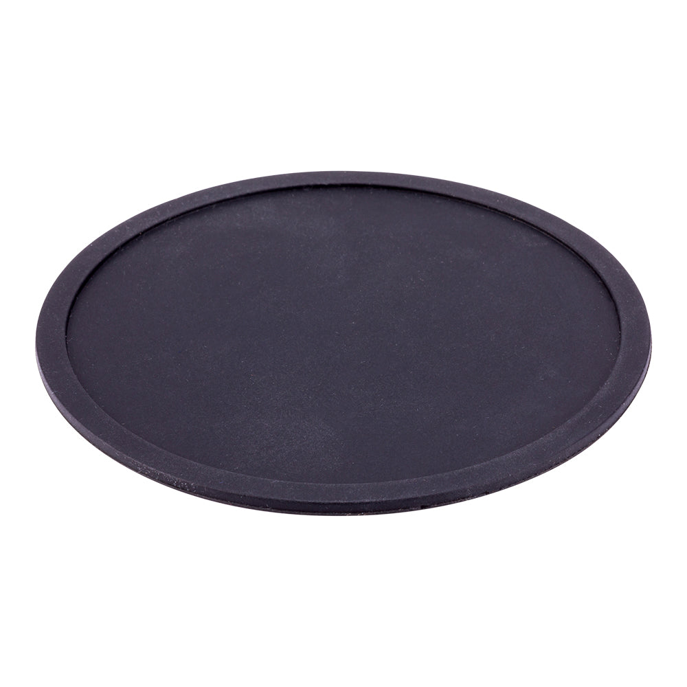 Black Silicone Coaster - Non-Slip - 4" x 4" x 1/4" - 6 count box