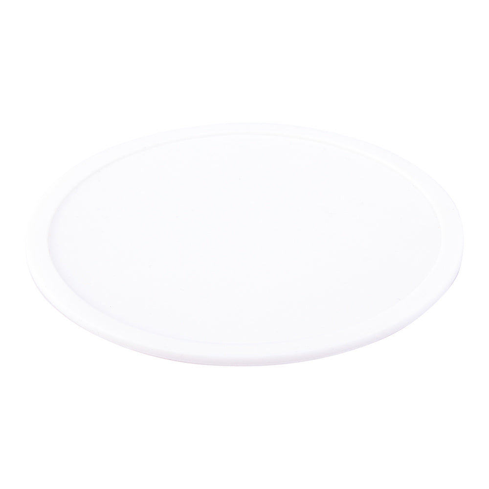 White Silicone Coaster - Non-Slip - 4" x 4" x 1/4" - 6 count box