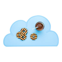 RW Kids Sky Blue Silicone Cloud Placemat - Non-Slip - 18 3/4