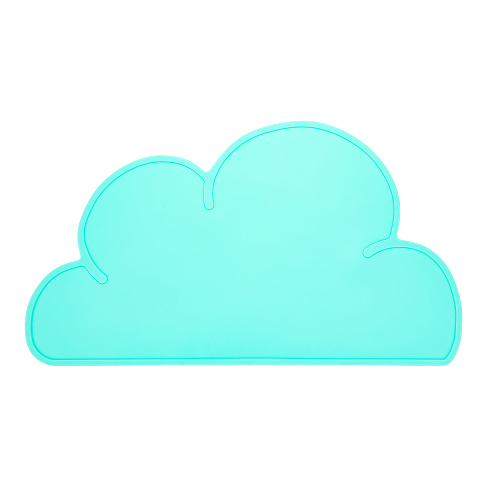 RW Kids Teal Silicone Cloud Placemat - Non-Slip - 18 3/4" x 10 1/2" - 1 count box