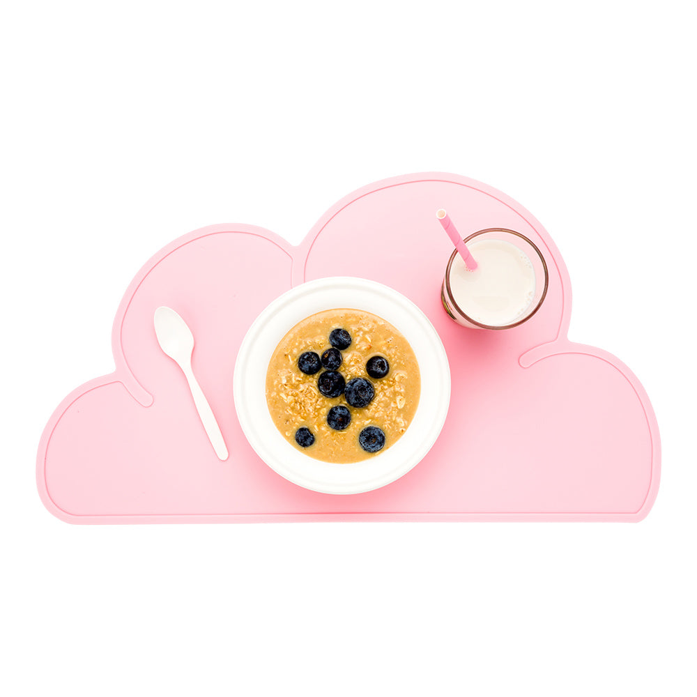 RW Kids Pink Silicone Cloud Placemat - Non-Slip - 18 3/4" x 10 1/2" - 1 count box