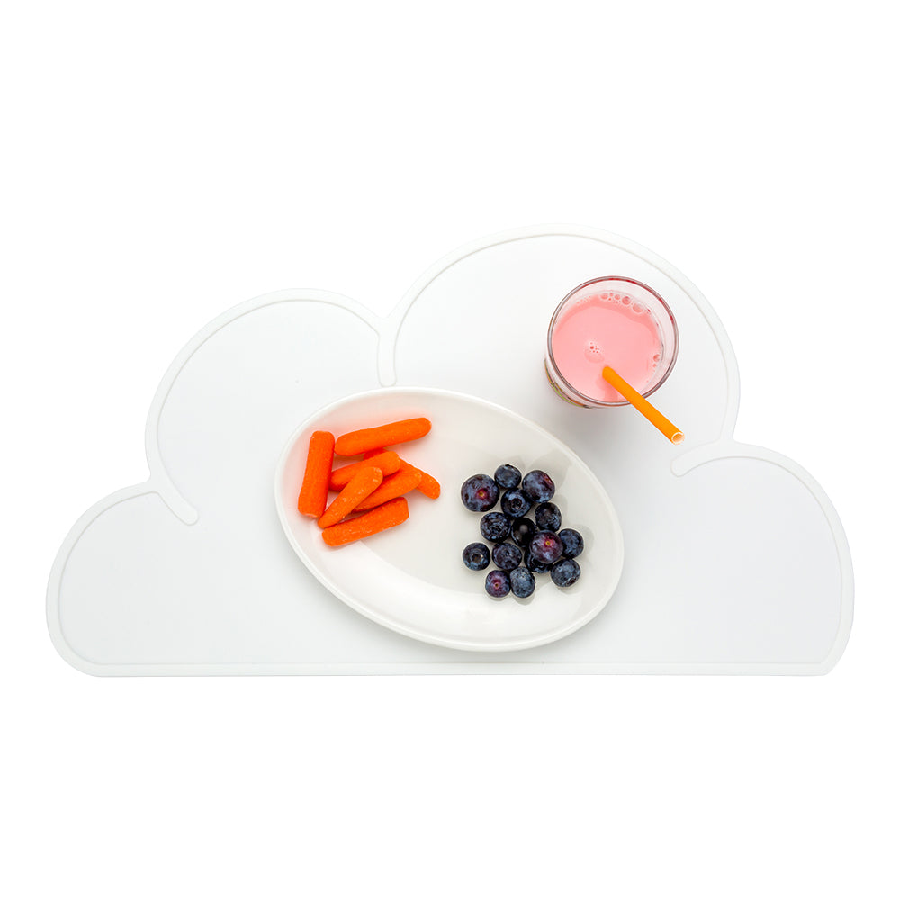 RW Kids White Silicone Cloud Placemat - Non-Slip - 18 3/4" x 10 1/2" - 1 count box