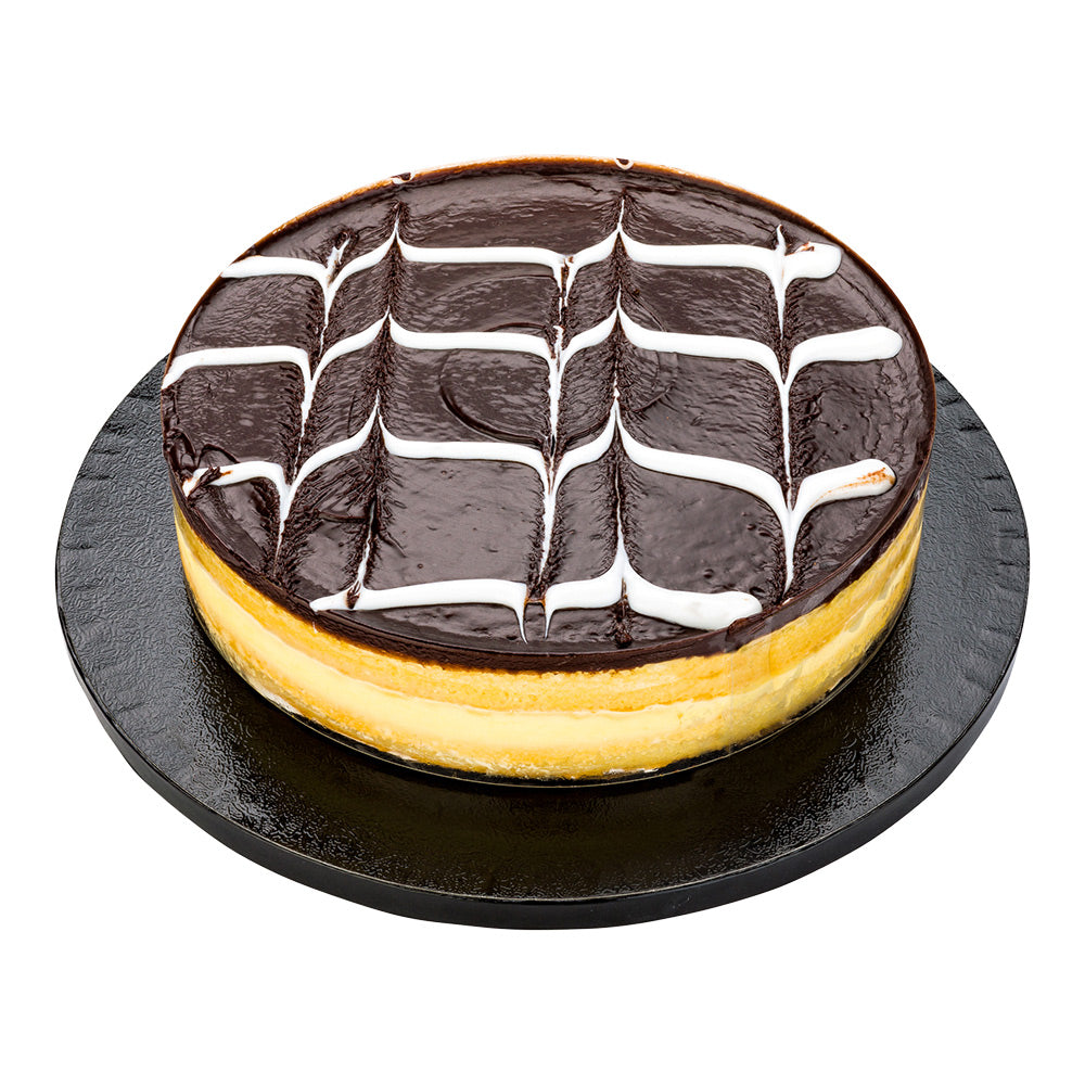 Pastry Tek Round Black Cardboard Cake Drum Board - Covered Edge - 10" x 10" x 1/2" - 1 count box