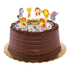 Top Cake Assorted Paper Jungle Safari Cake Topper - 3 1/2