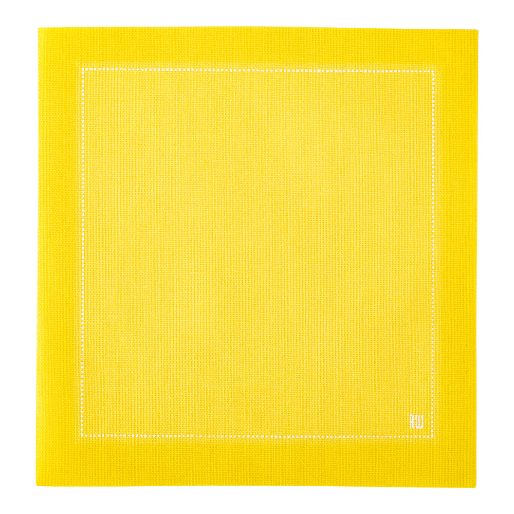 Napluxe Square Yellow Cotton Cocktail Napkin - Organic, Disposable - 4 1/2" x 4 1/2" - 500 count box