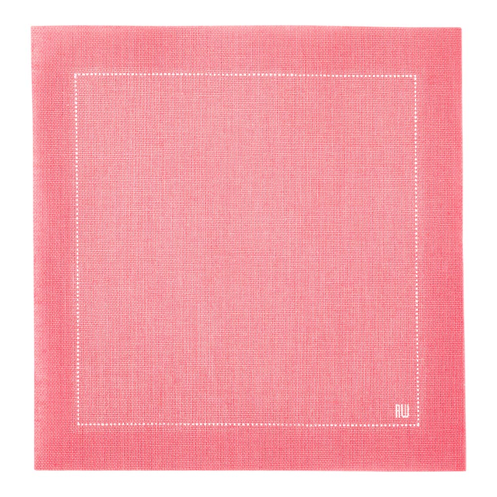 Napluxe Square Pink Cotton Cocktail Napkin - Organic, Disposable - 4 1/2" x 4 1/2" - 500 count box