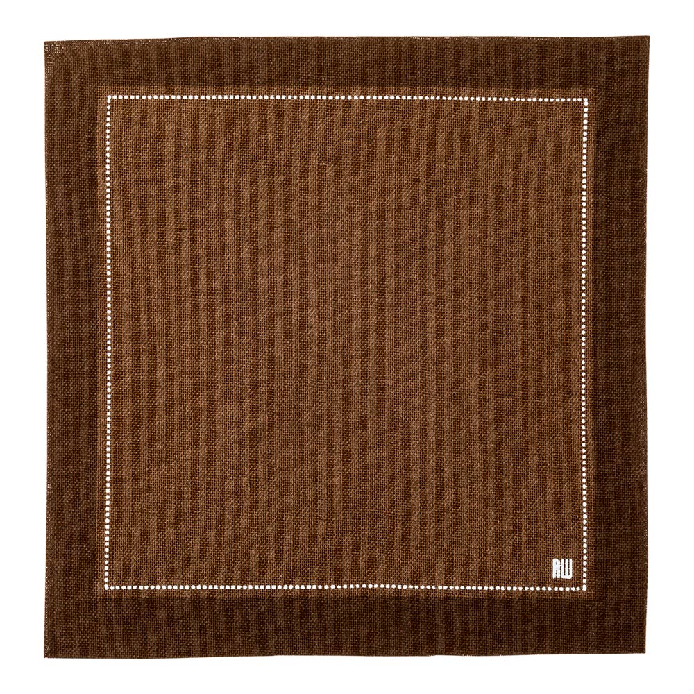 Napluxe Square Brown Cotton Cocktail Napkin - Organic, Disposable - 4 1/2" x 4 1/2" - 500 count box