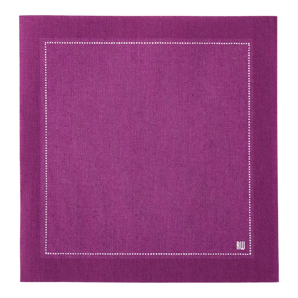 Napluxe Square Purple Cotton Cocktail Napkin - Organic, Disposable - 4 1/2" x 4 1/2" - 500 count box