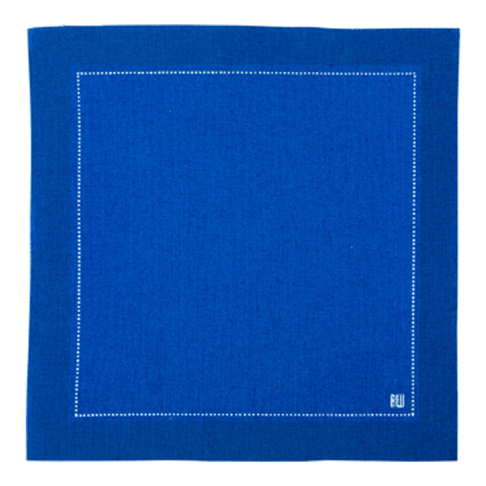 Napluxe Square Blue Cotton Cocktail Napkin - Organic, Disposable - 4 1/2" x 4 1/2" - 500 count box