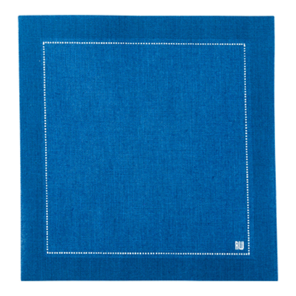 Napluxe Square Midnight Blue Cotton Cocktail Napkin - Organic, Disposable - 4 1/2" x 4 1/2" - 500 count box