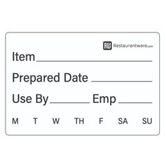 RW Smart White Paper General Food Rotation Label - Dissolvable - 2