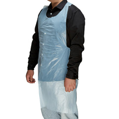 Clean Tek Professional White Plastic Disposable Apron - 42