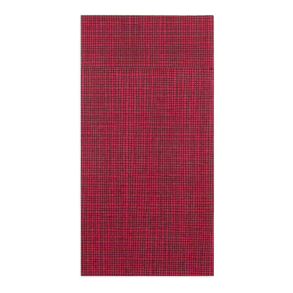 Luxenap Bordeaux Paper Napkin - Kangaroo, Air Laid, with Black Threads - 15 3/4" x 15 3/4" - 800 count box