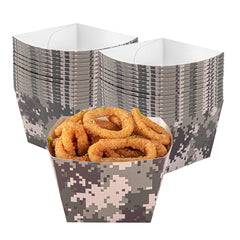 Bio Tek Square Camouflage Paper Snack Box - 5 1/4