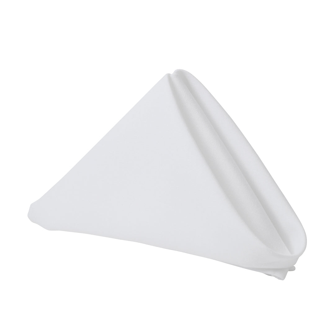 Luxenap White 100% Polyester Cloth Napkin - 20" x 20" - 10 count box