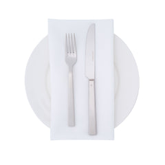 Luxenap White 100% Polyester Cloth Napkin - 20