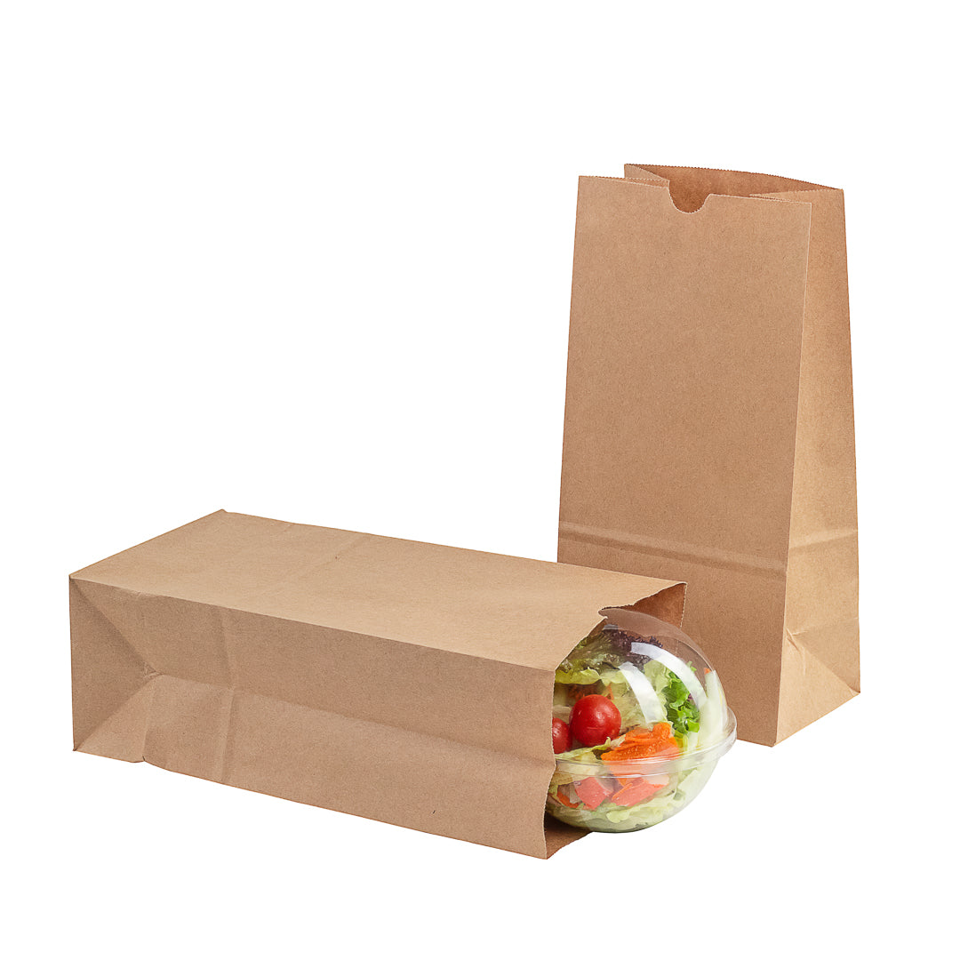 Bag Tek Kraft Paper Bag - 8 lb - 6" x 4" x 11 3/4" - 100 count box