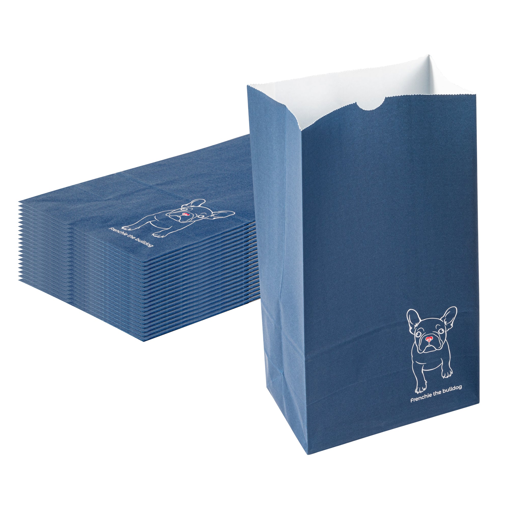 Bag Tek Frenchie Paper Bag - 12 lb - 7" x 4 1/4" x 12 1/2" - 100 count box