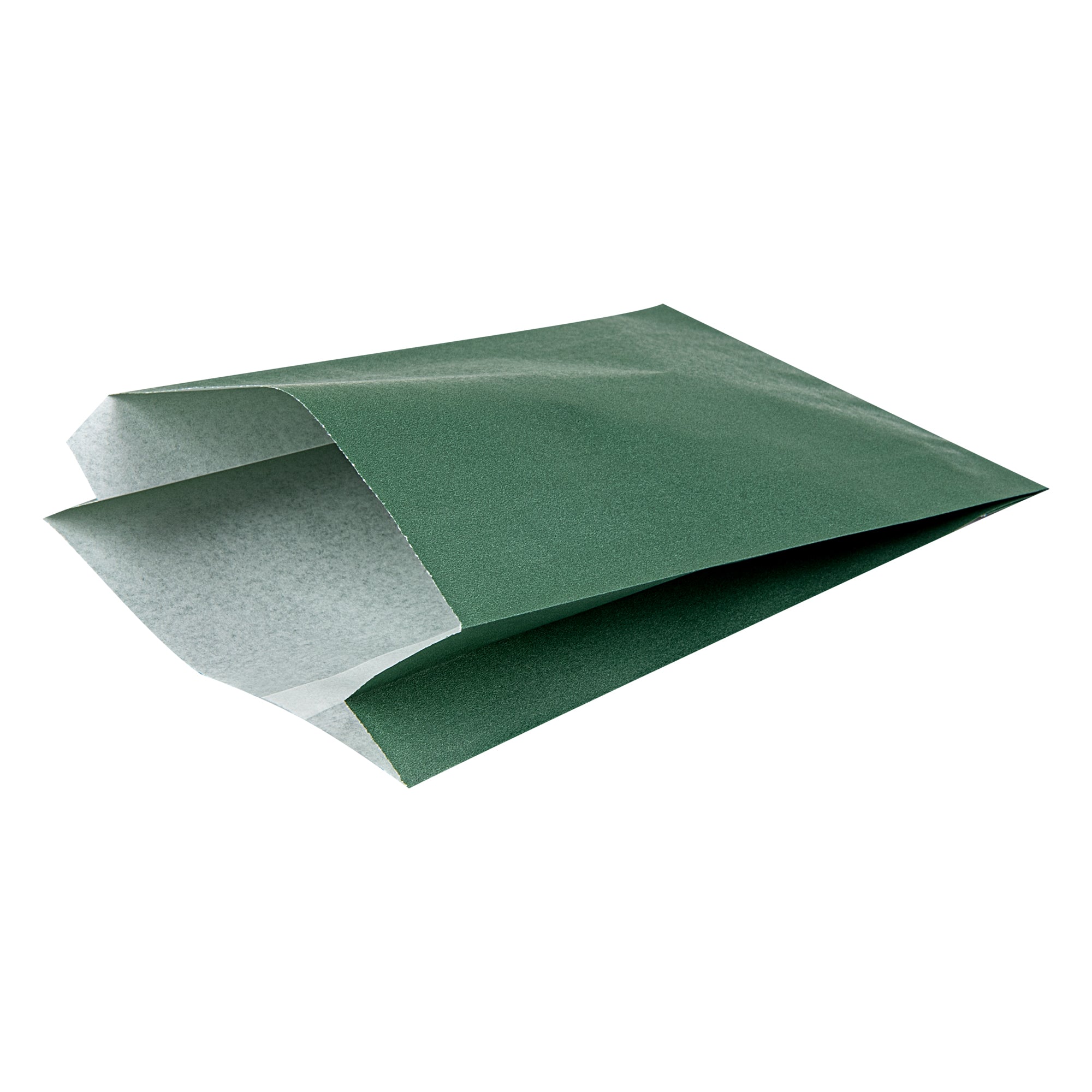 Bag Tek Forest Green Paper French Fry / Snack Bag - 4 1/4" x 1 1/2" x 6 1/4" - 100 count box