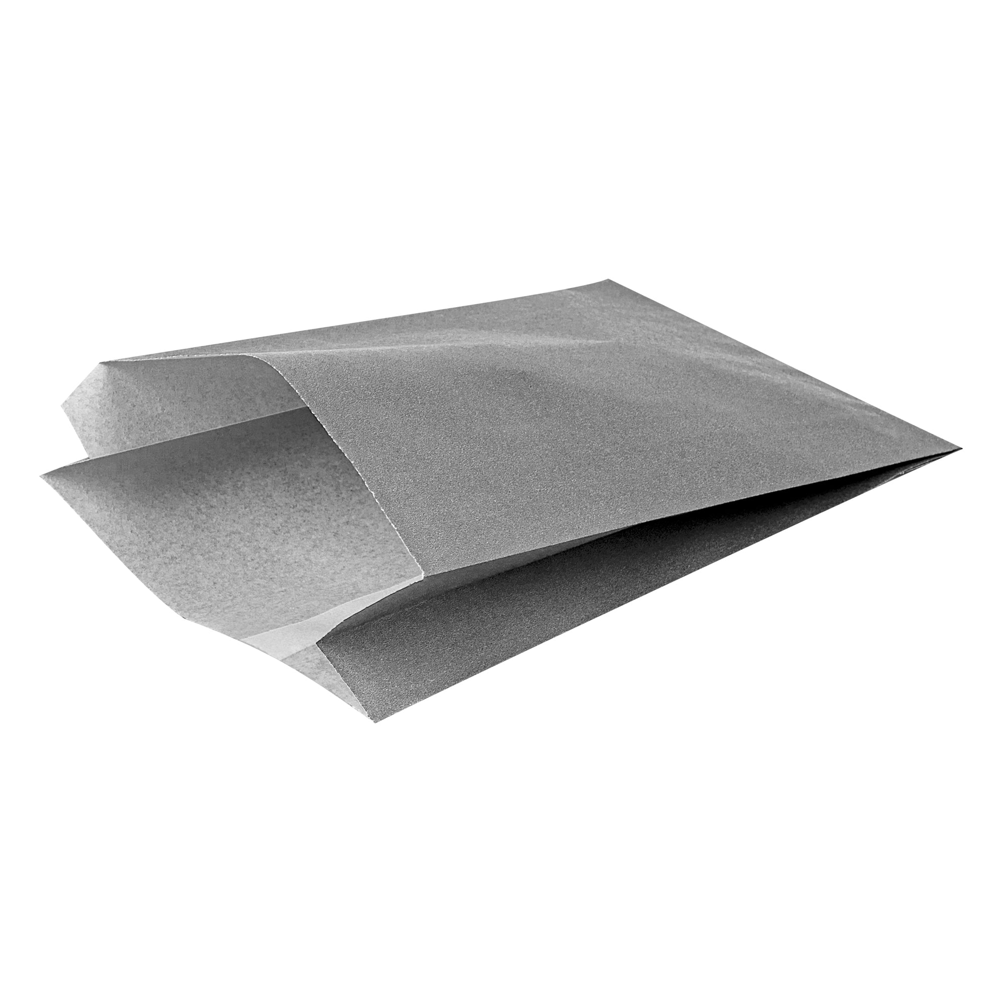 Bag Tek Gray Paper French Fry / Snack Bag - 4 1/4" x 1 1/2" x 6 1/4" - 100 count box