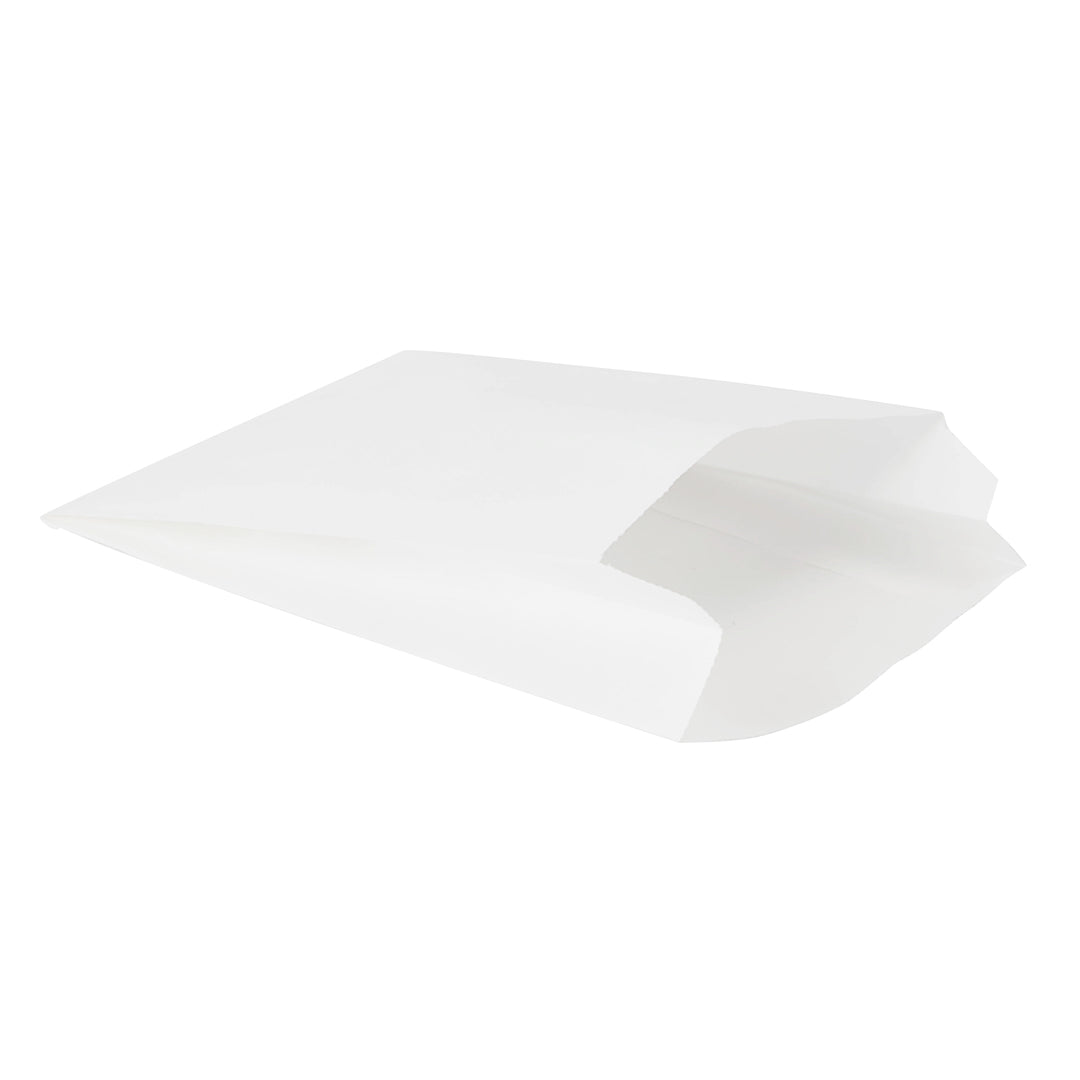 Bag Tek White Paper French Fry / Snack Bag - 4 1/4" x 1 1/2" x 6 1/4" - 100 count box