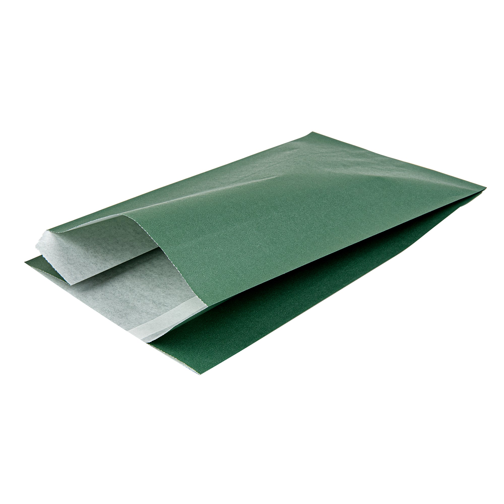 Bag Tek Forest Green Paper French Fry / Snack Bag - 5" x 3" x 8 3/4" - 100 count box