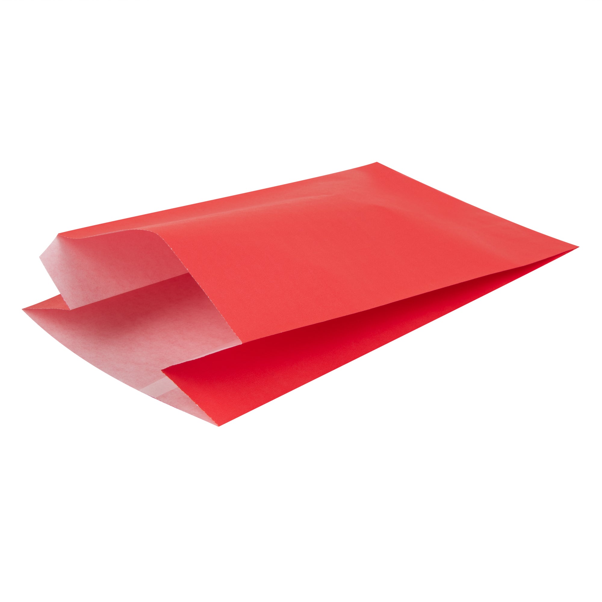 Bag Tek Red Paper French Fry / Snack Bag - 5" x 3" x 8 3/4" - 100 count box