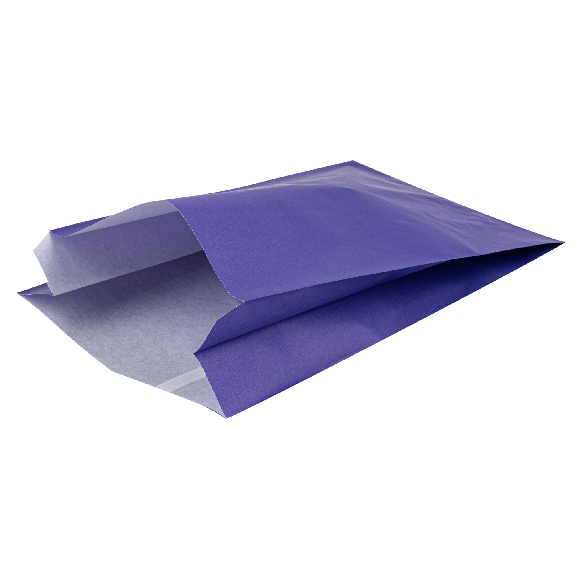 Bag Tek Purple Paper French Fry / Snack Bag - 7" x 3" x 11" - 100 count box