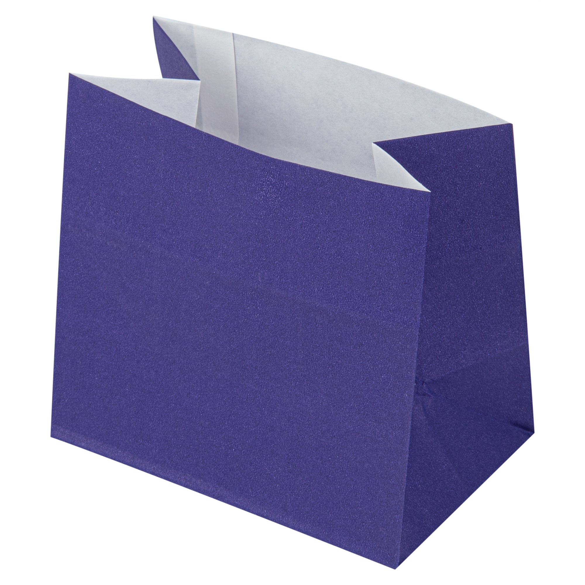 Bag Tek Purple Paper Small Snack Bag - 3 3/4" x 2 1/4" x 3 3/4" - 100 count box