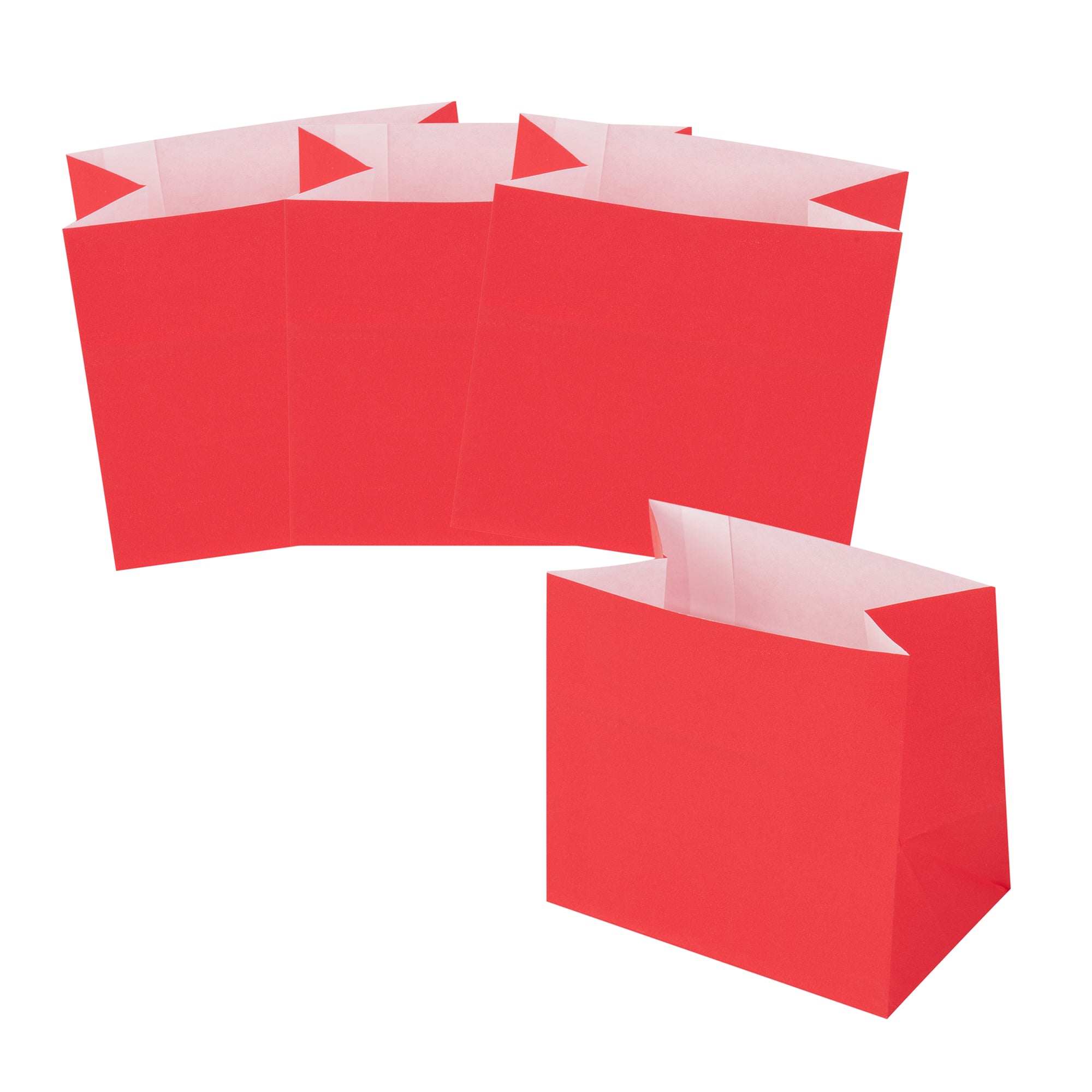 Bag Tek Red Paper Small Snack Bag - 3 3/4" x 2 1/4" x 3 3/4" - 100 count box