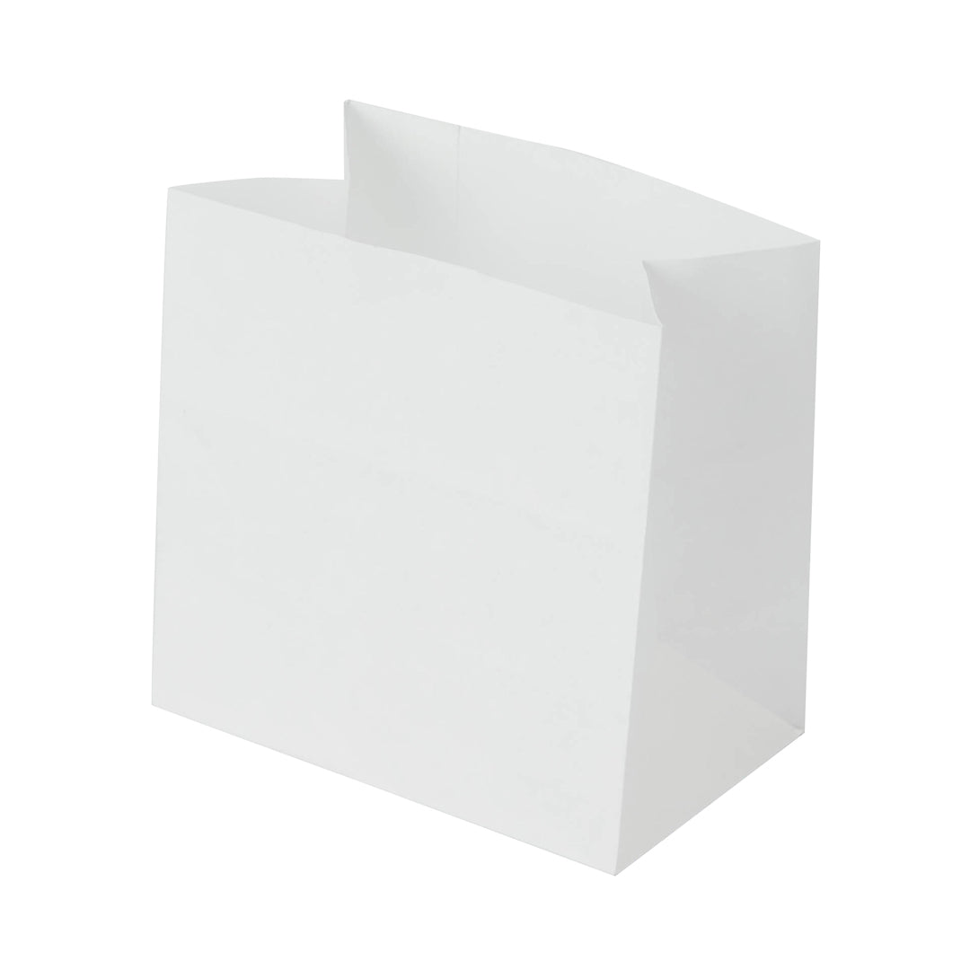 Bag Tek White Paper Small Snack Bag - 4" x 2 1/4" x 3 3/4" - 100 count box