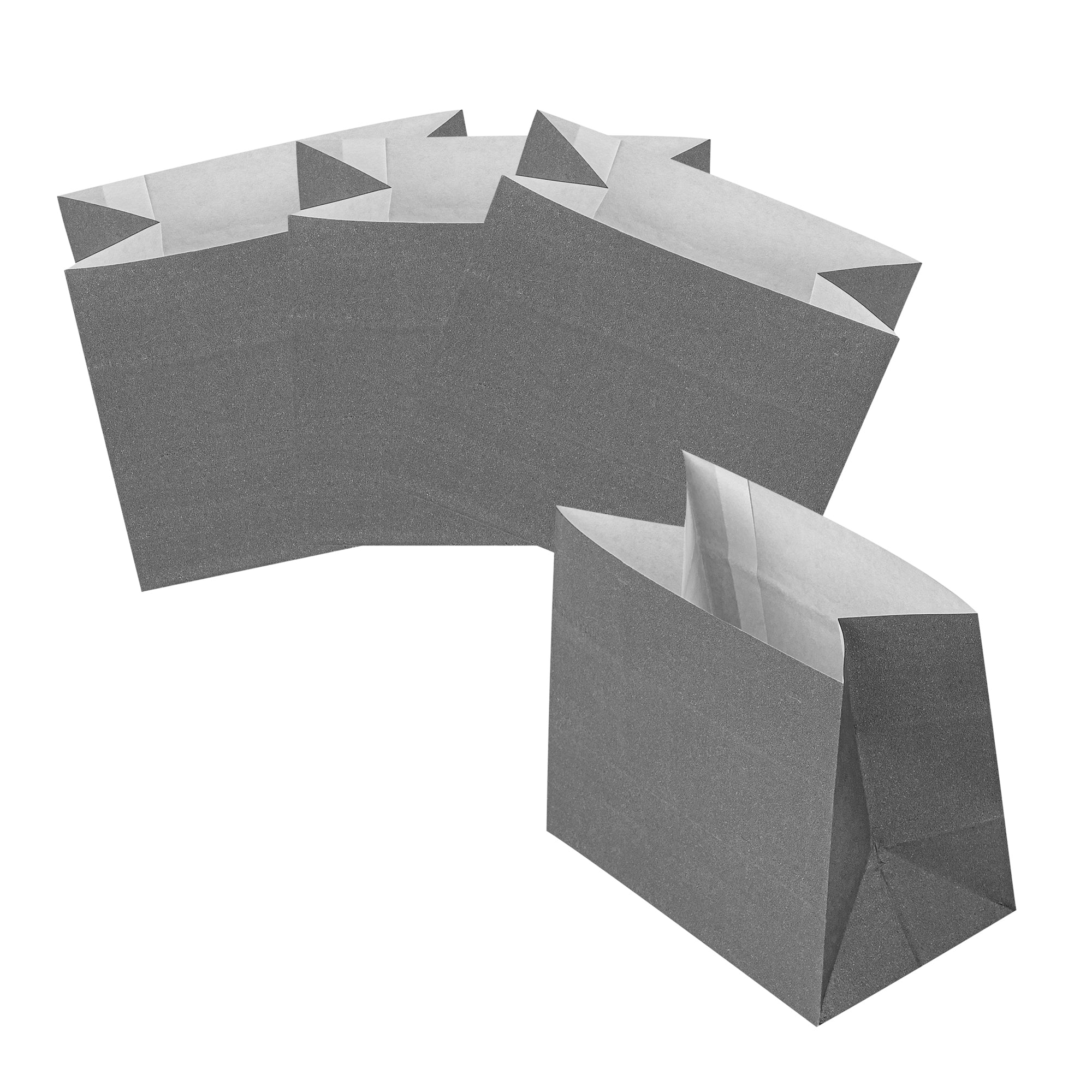 Bag Tek Gray Paper Large Snack Bag - 4 1/4" x 2 1/2" x 3 3/4" - 100 count box