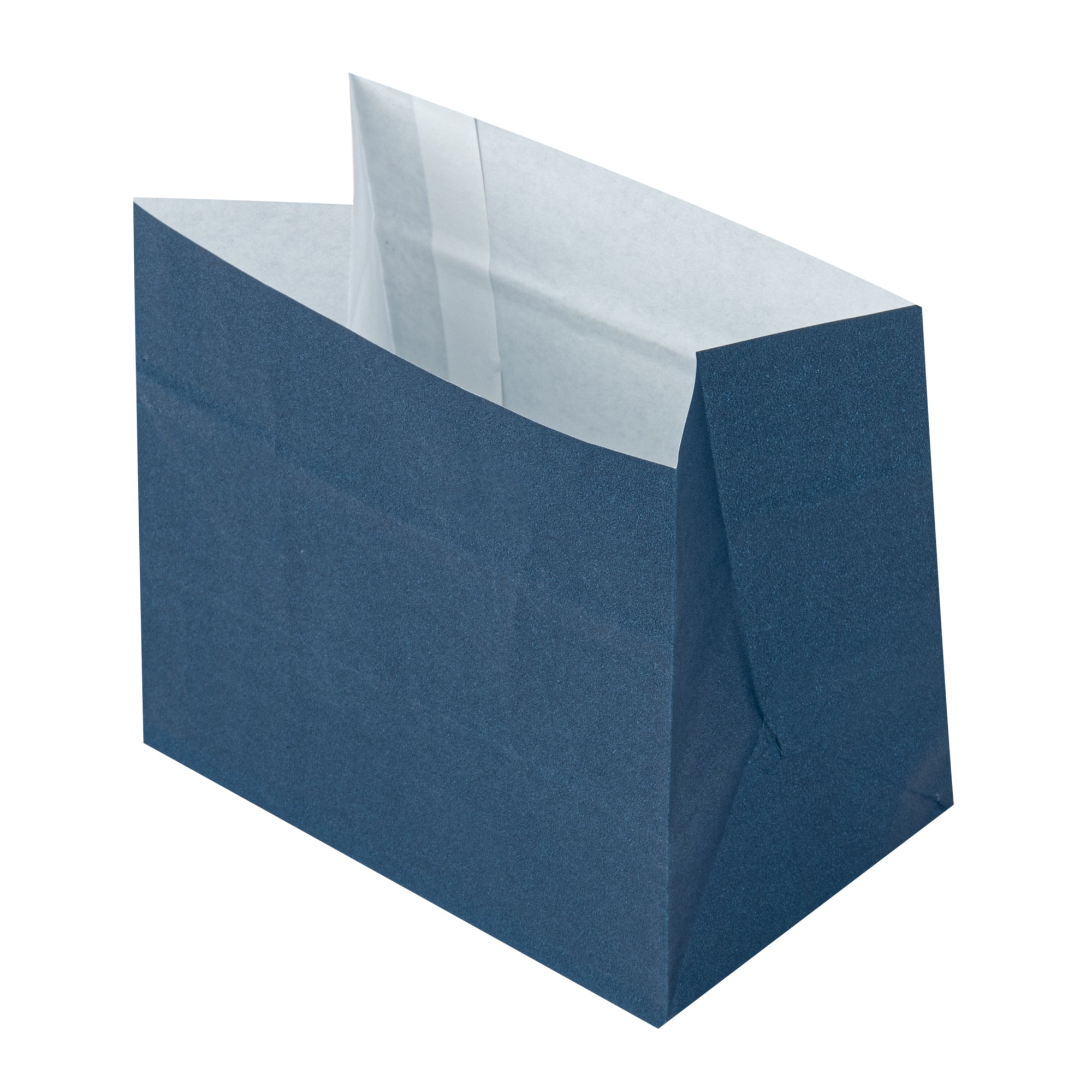 Bag Tek Midnight Blue Paper Large Snack Bag - 4 1/4" x 2 1/2" x 3 3/4" - 100 count box