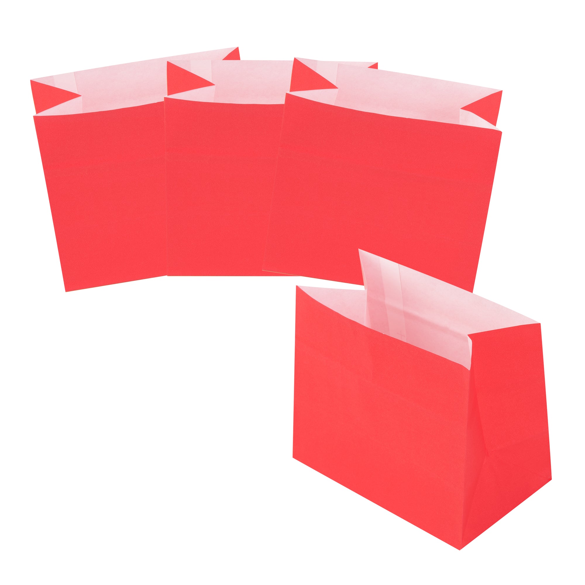 Bag Tek Red Paper Large Snack Bag - 4 1/4" x 2 1/2" x 3 3/4" - 100 count box