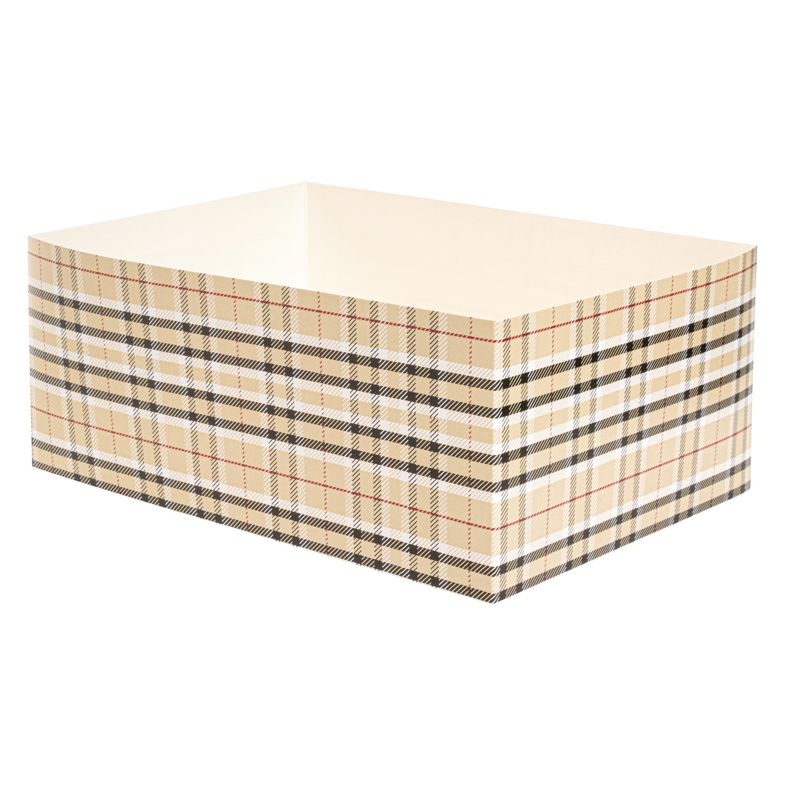 Bio Tek Rectangle Plaid Paper Sandwich / Burger Open Tray - 8 1/2" x 6" x 3 1/2" - 100 count box