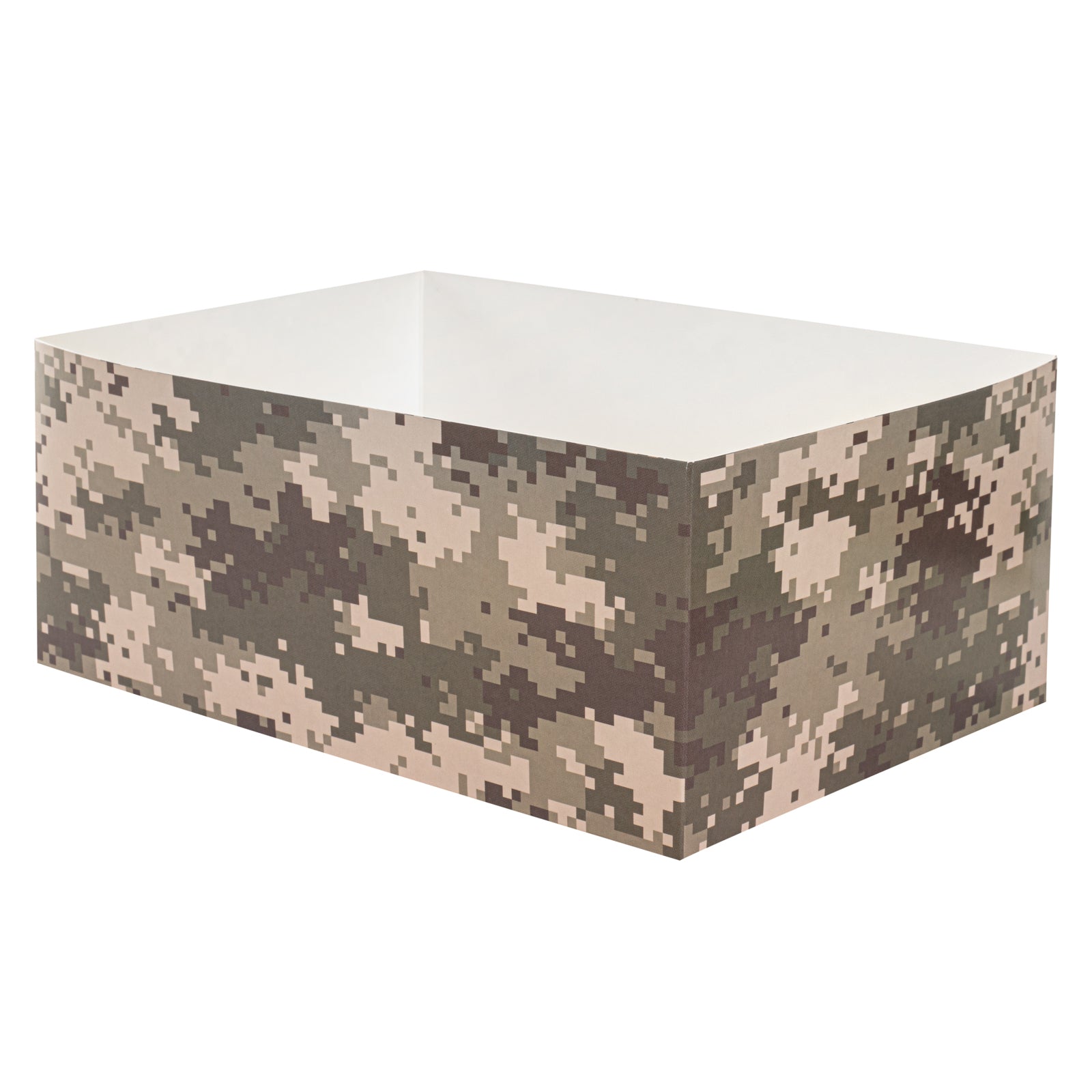 Bio Tek Rectangle Camouflage Paper Sandwich / Burger Open Tray - 8 1/2" x 6" x 3 1/2" - 100 count box