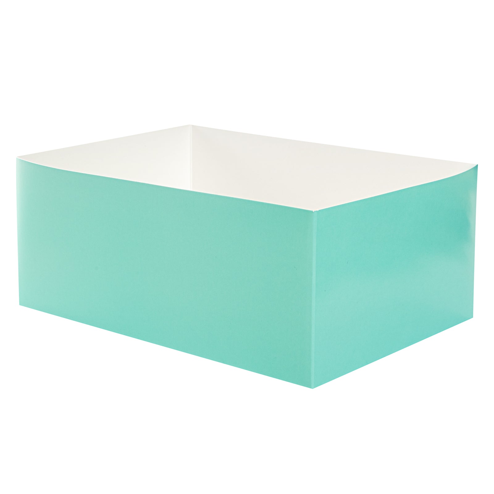 Bio Tek Rectangle Turquoise Paper Sandwich / Burger Open Tray - 8 1/2" x 6" x 3 1/2" - 100 count box