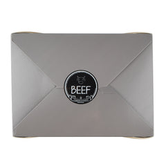 Label Tek Plastic Beef Label - Black with White Font, Tamper-Evident - 2