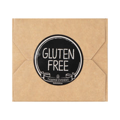 Label Tek Plastic Gluten Free Label - Black with White Font, Tamper-Evident - 2