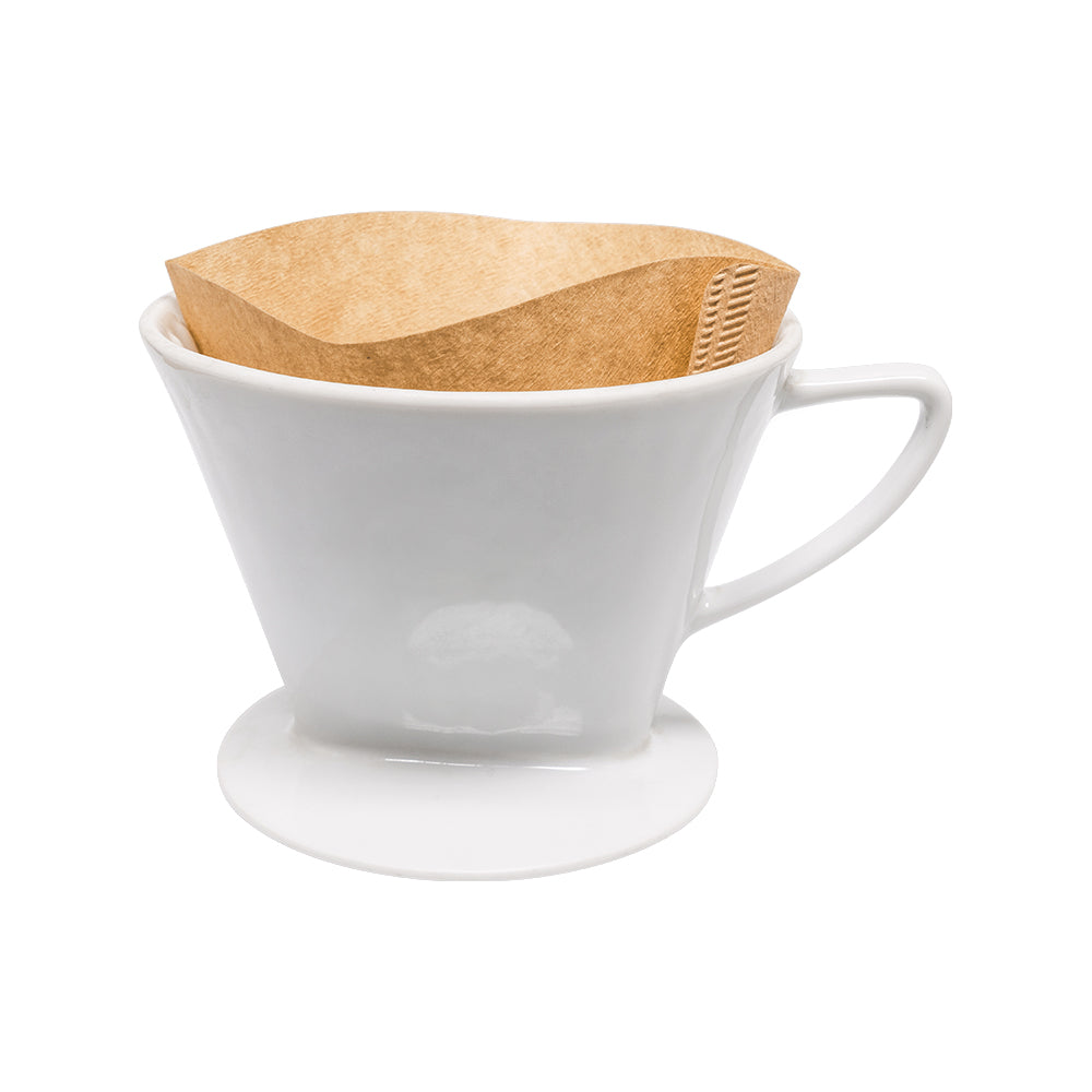 Restpresso Unbleached Paper Cone Coffee Filter - 5 1/4" x 4" - 100 count box