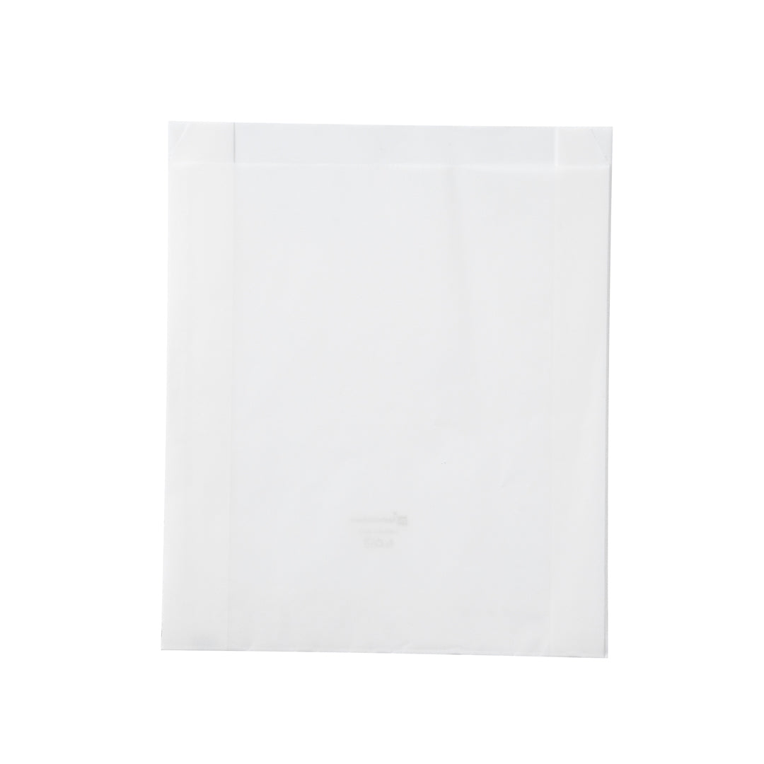 Bag Tek White Paper Sandwich / Snack Bag - Silicone-Coated - 7" x 2" x 9" - 100 count box