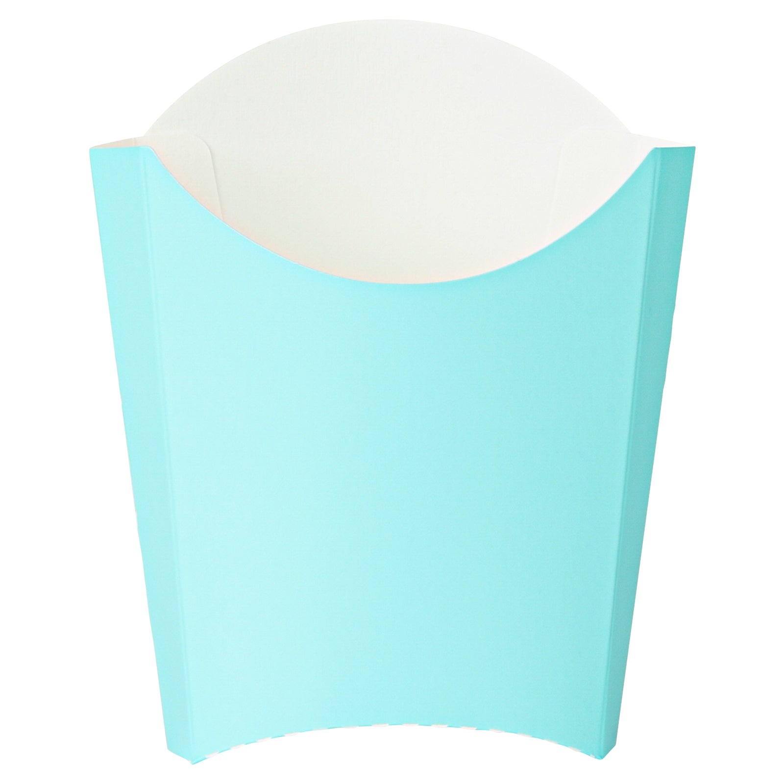 Bio Tek 2 oz Turquoise Paper Fry Cup / Snack Container - 4" x 2 3/4" x 3 1/2" - 100 count box