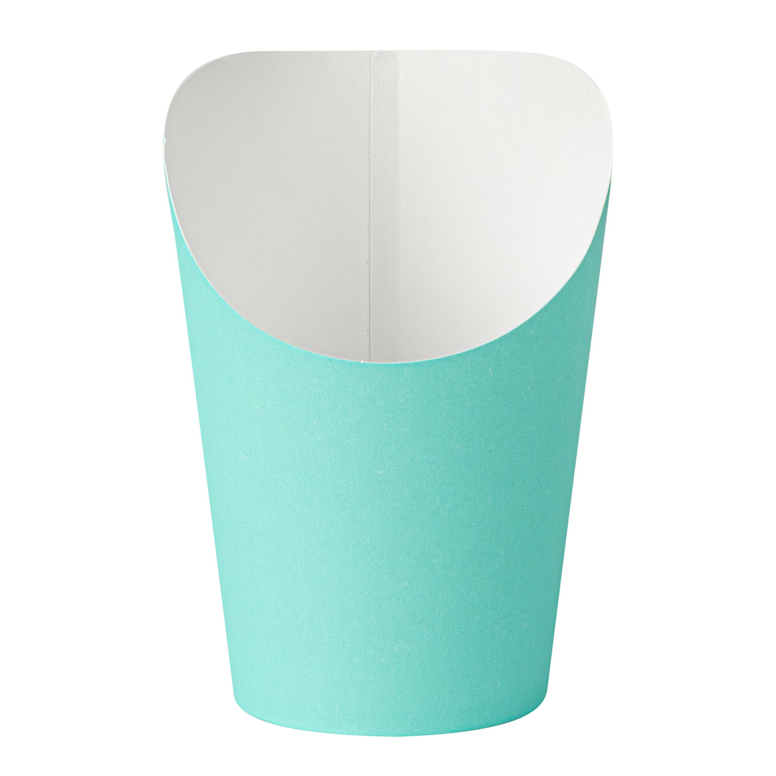 Bio Tek 12 oz Round Turquoise Paper Incline Cup - 3 1/2" x 3 1/2" x 4 3/4" - 100 count box