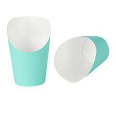 Bio Tek 12 oz Round Turquoise Paper Incline Cup - 3 1/2