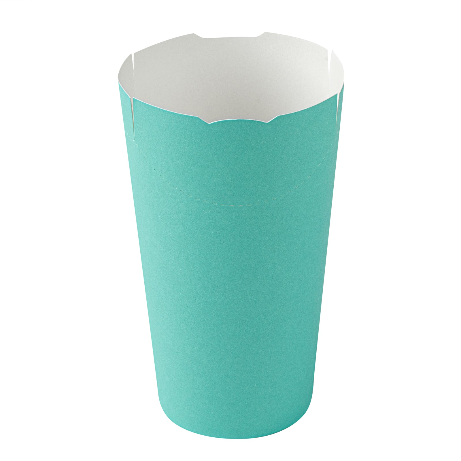 Bio Tek 20 oz Round Turquoise Paper To Go Fry Cup - 3 1/4" x 3 1/4" x 5" - 100 count box