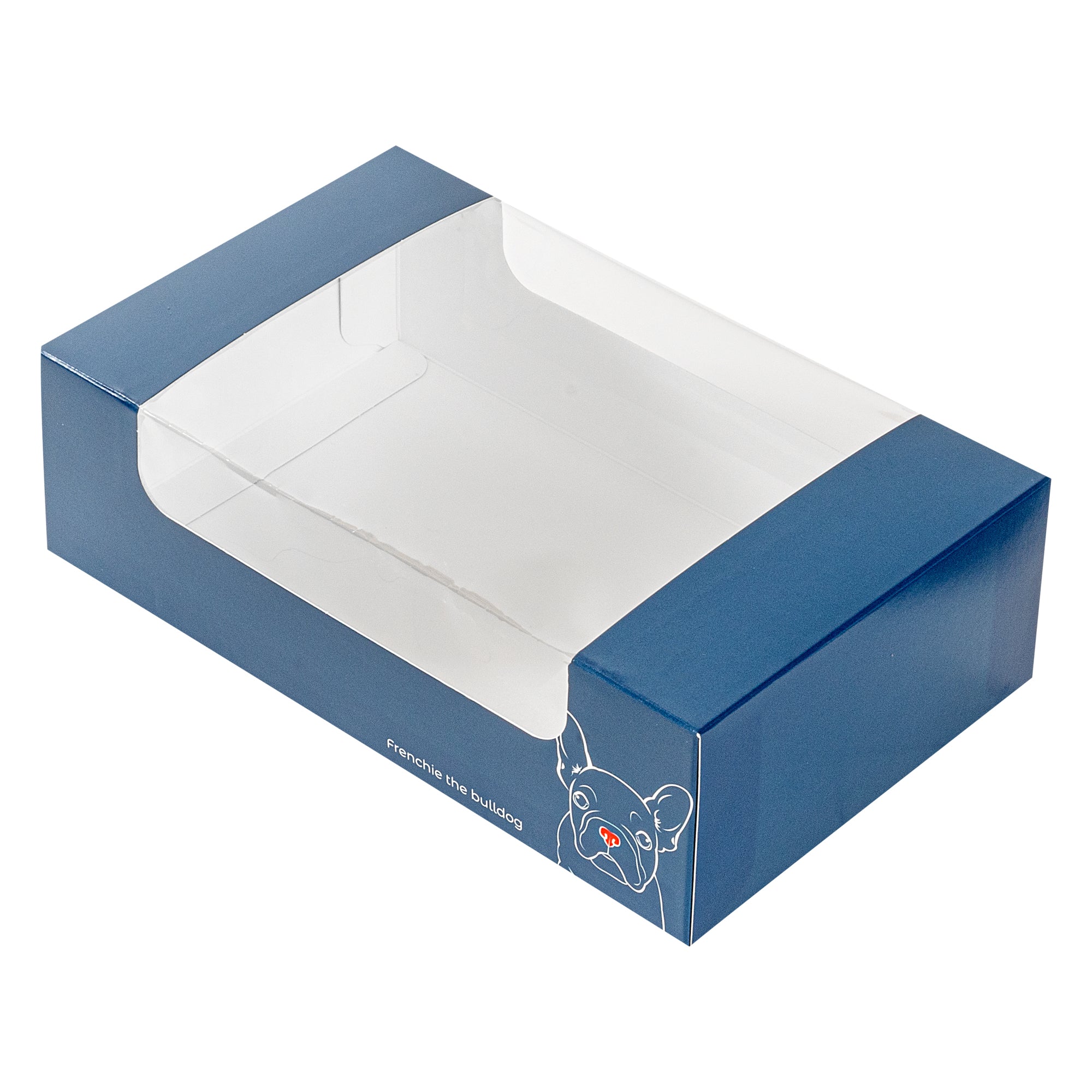 Pastry Tek Frenchie Paper Pastry / Cake Box - with Window - 7 3/4" x 4 3/4" x 2 1/4" - 100 count box