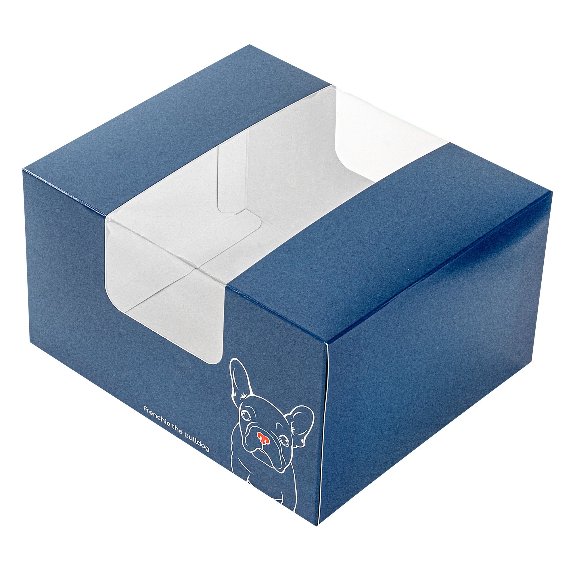 Pastry Tek Frenchie Paper Pastry / Cake Box - with Window - 7" x 6" x 4"- 100 count box