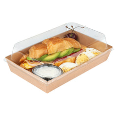 Matsuri Vision Rectangle Kraft Paper Medium Sushi Tray - 8